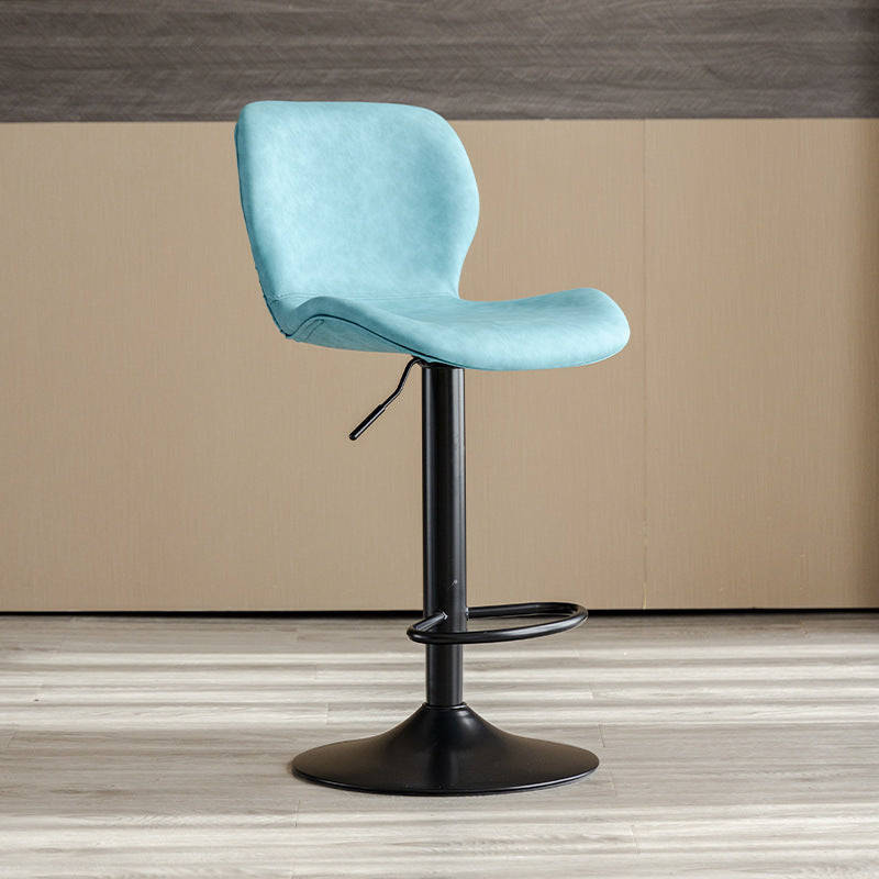 Contemporary Adjustable Height Stool Reception Leather Barstool