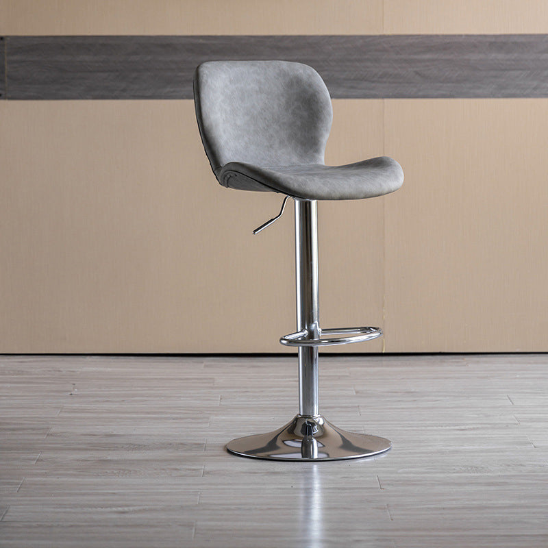 Contemporary Adjustable Height Stool Reception Leather Barstool