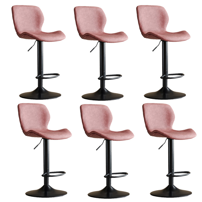 Contemporary Adjustable Height Stool Reception Leather Barstool