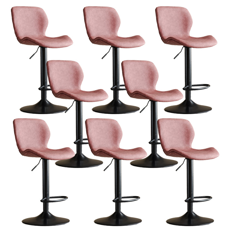 Contemporary Adjustable Height Stool Reception Leather Barstool