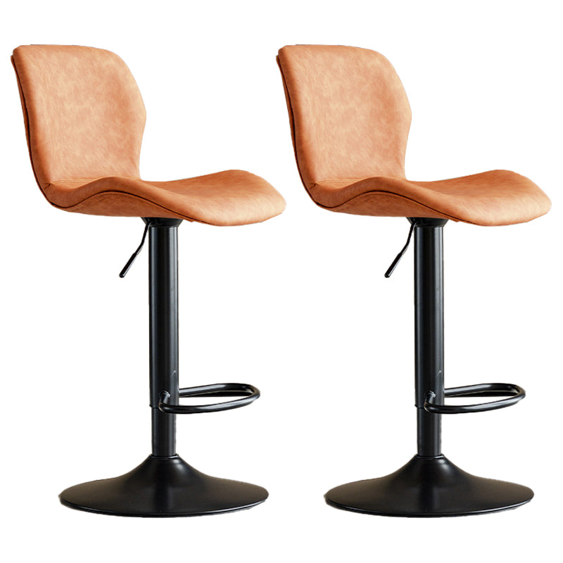 Contemporary Adjustable Height Stool Reception Leather Barstool