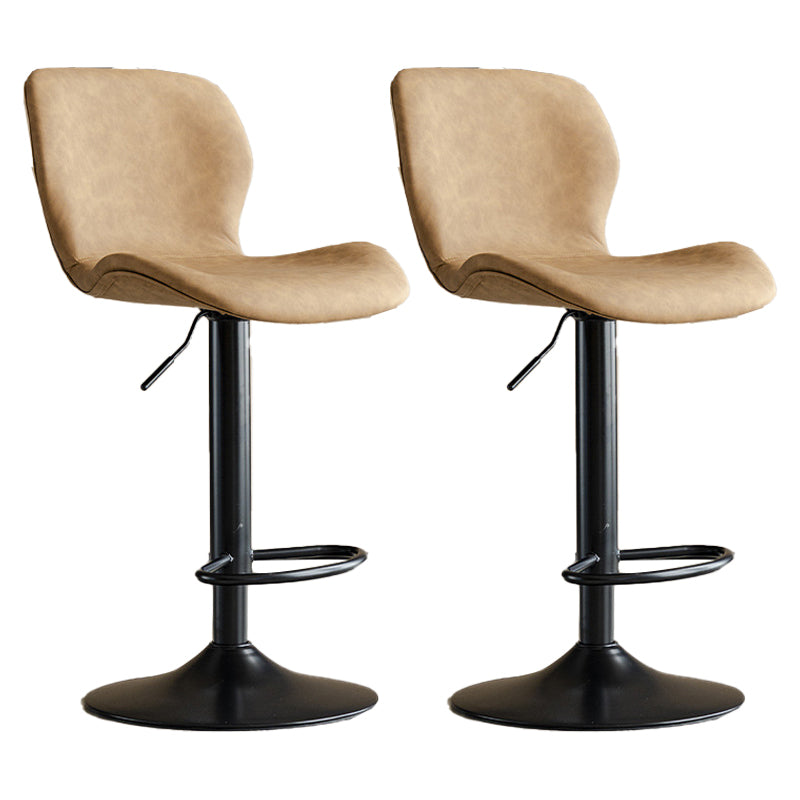 Contemporary Adjustable Height Stool Reception Leather Barstool