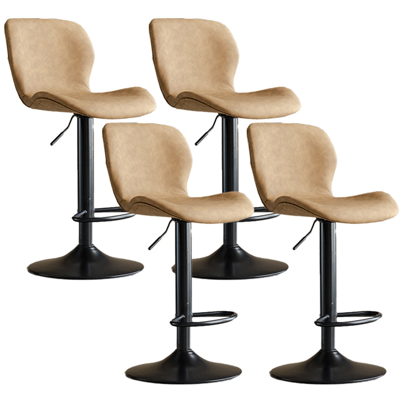 Contemporary Adjustable Height Stool Reception Leather Barstool