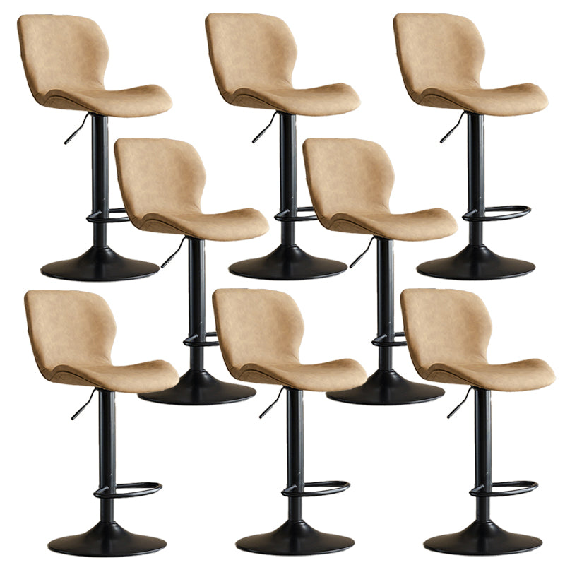 Contemporary Adjustable Height Stool Reception Leather Barstool