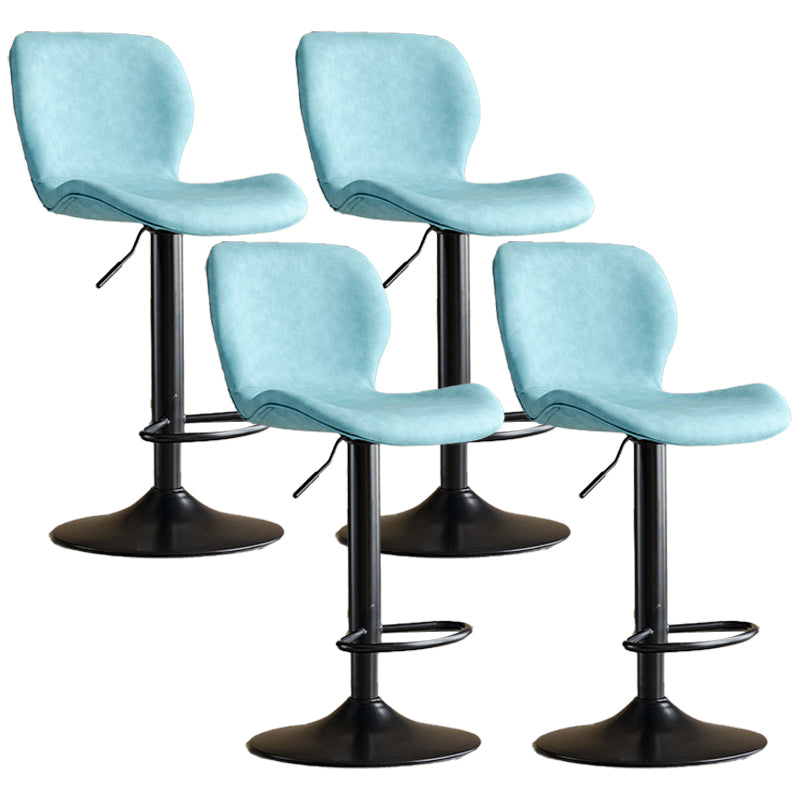 Contemporary Adjustable Height Stool Reception Leather Barstool