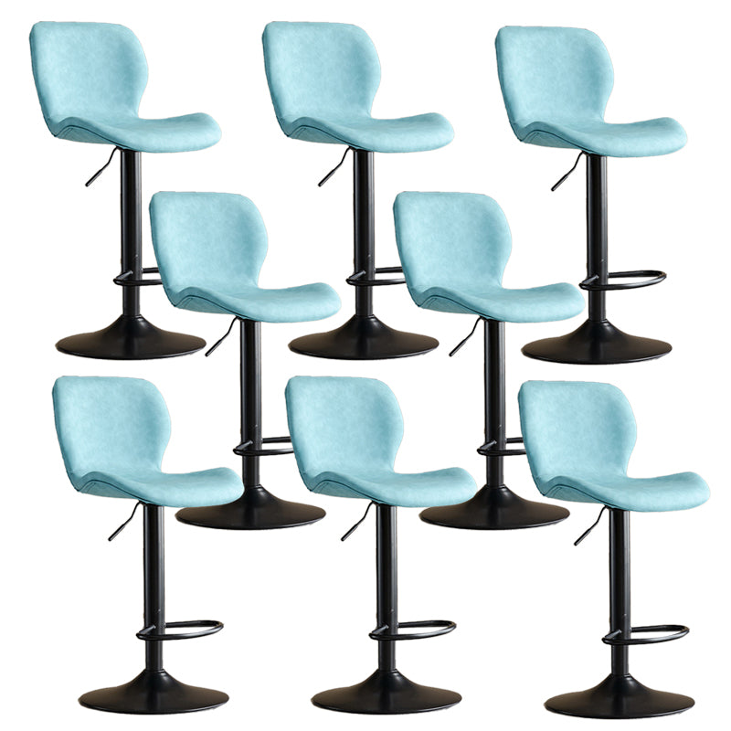 Contemporary Adjustable Height Stool Reception Leather Barstool