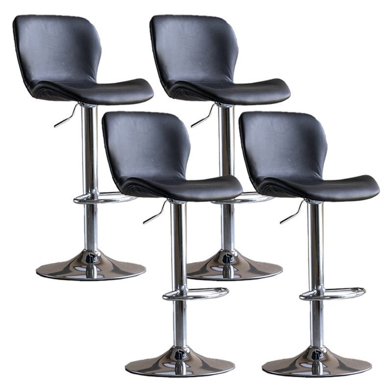 Contemporary Adjustable Height Stool Reception Leather Barstool