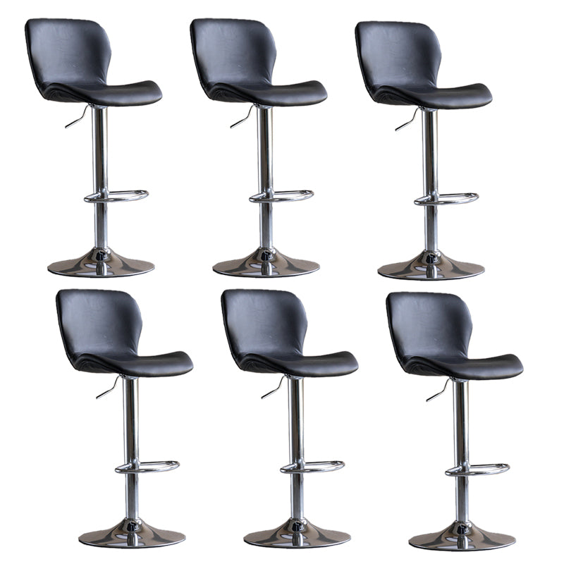 Contemporary Adjustable Height Stool Reception Leather Barstool