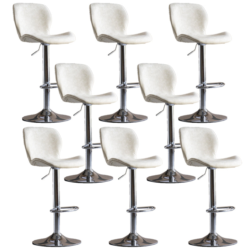 Contemporary Adjustable Height Stool Reception Leather Barstool