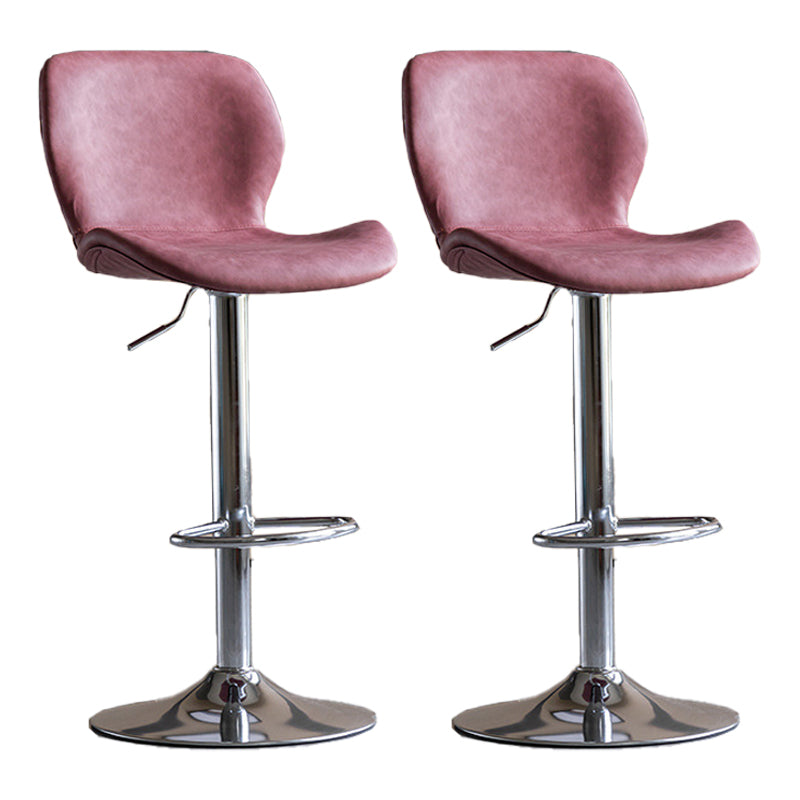 Contemporary Adjustable Height Stool Reception Leather Barstool