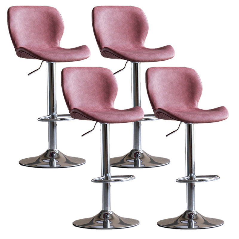 Contemporary Adjustable Height Stool Reception Leather Barstool