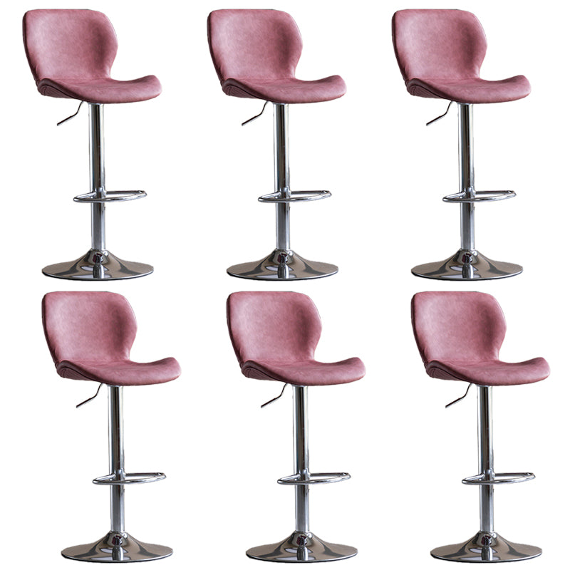 Contemporary Adjustable Height Stool Reception Leather Barstool