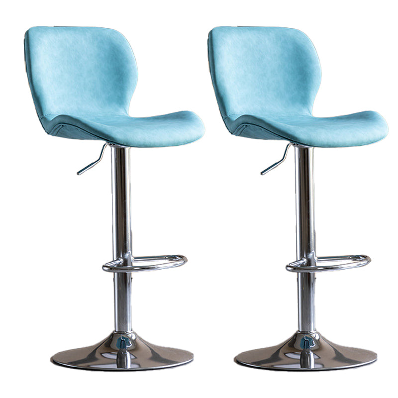 Contemporary Adjustable Height Stool Reception Leather Barstool