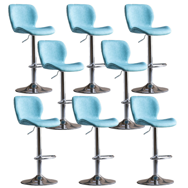 Contemporary Adjustable Height Stool Reception Leather Barstool
