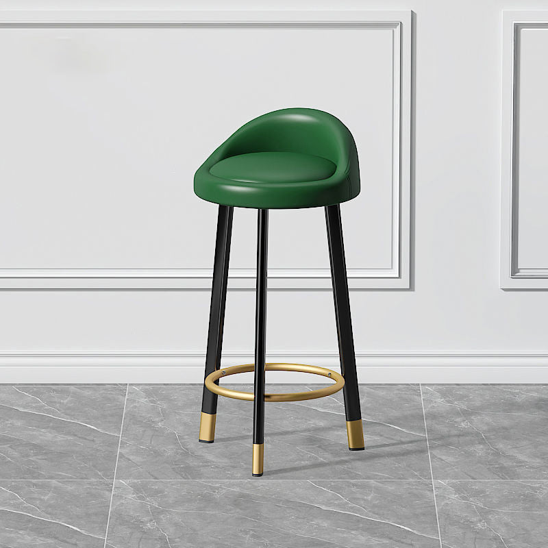 Contemporary Swivel Barstool Matte Finish Upholstered Bar Stools