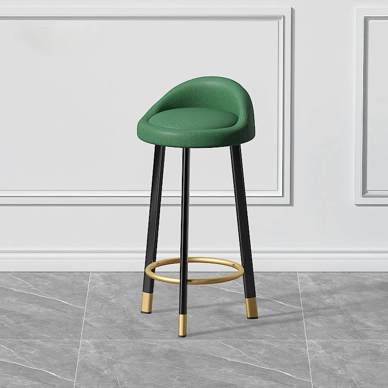 Contemporary Swivel Barstool Matte Finish Upholstered Bar Stools