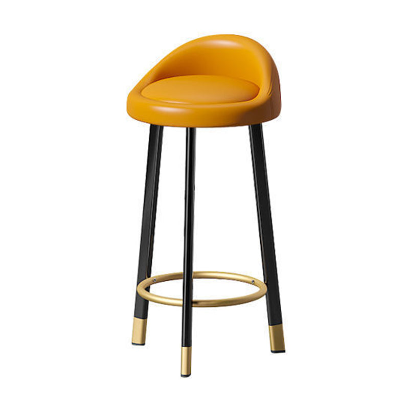 Contemporary Swivel Barstool Matte Finish Upholstered Bar Stools