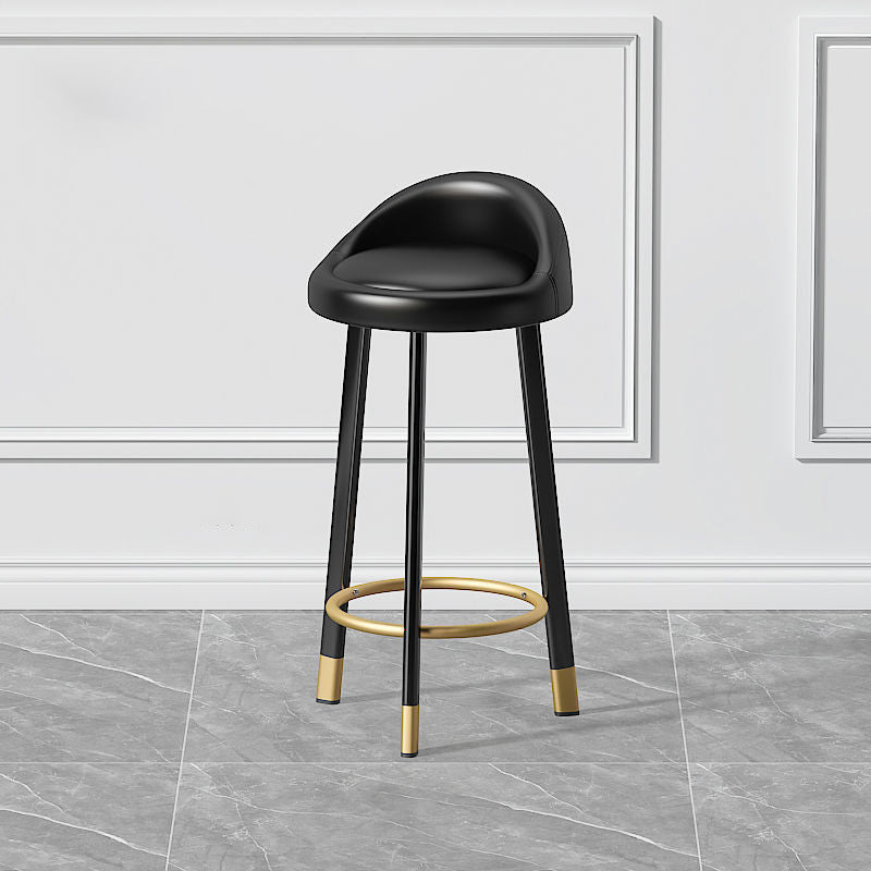 Contemporary Swivel Barstool Matte Finish Upholstered Bar Stools