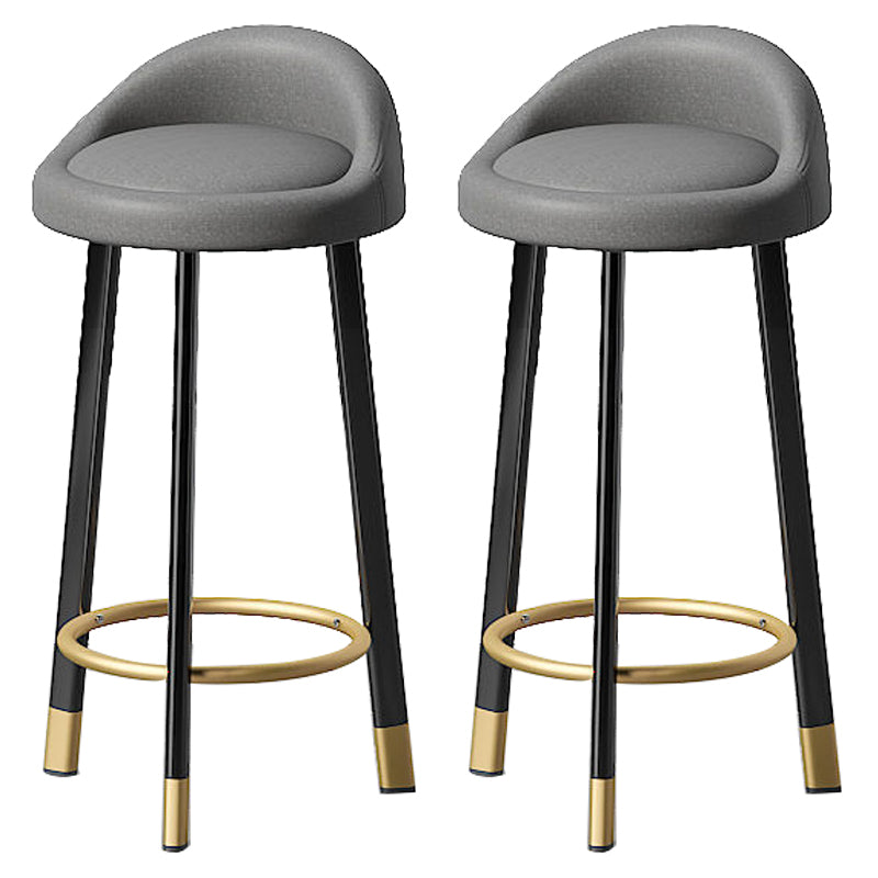 Contemporary Swivel Barstool Matte Finish Upholstered Bar Stools