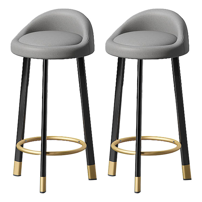 Contemporary Swivel Barstool Matte Finish Upholstered Bar Stools