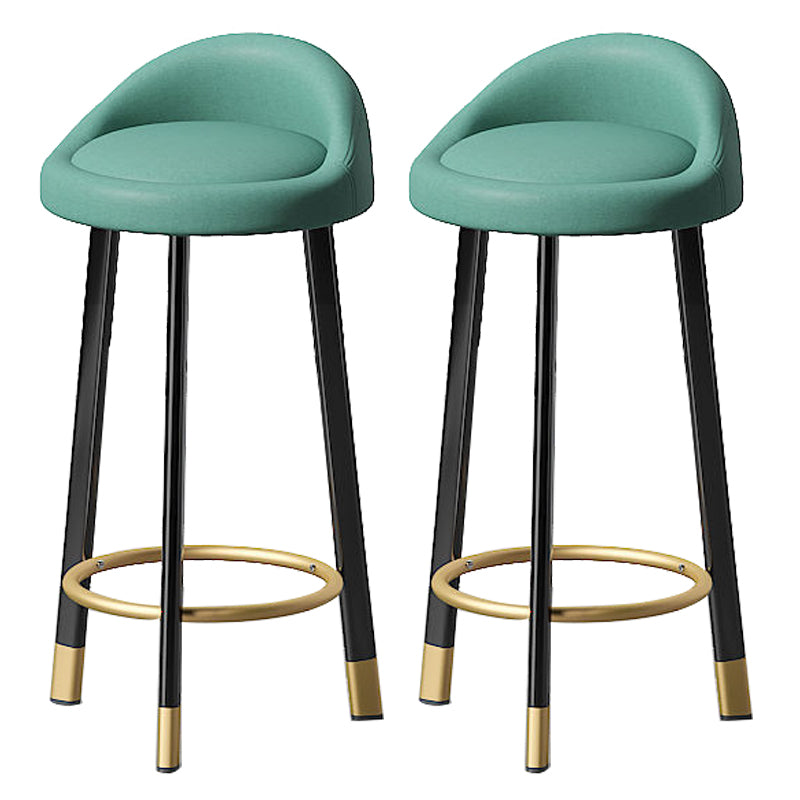 Contemporary Swivel Barstool Matte Finish Upholstered Bar Stools