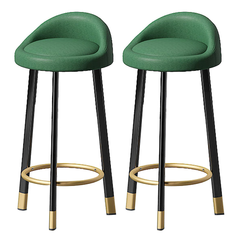 Contemporary Swivel Barstool Matte Finish Upholstered Bar Stools