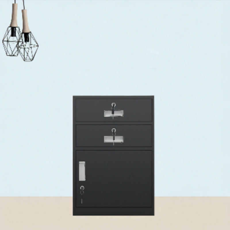 Contemporary File Cabinets Metal Frame Water Resistant Vertical File Cabinet with Key Lock