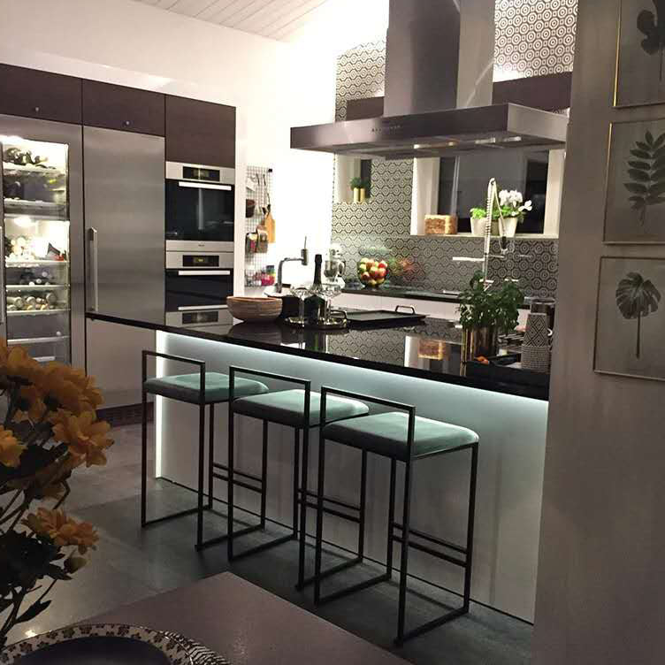 Industrial Square Upholstered Counter Stool Armless Bar Chair with Metal Footrest