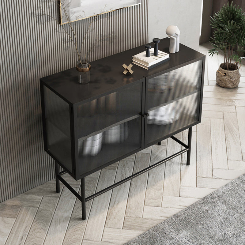 35"H Display Cabinet Glass Door Storage Cabinet for Living Room