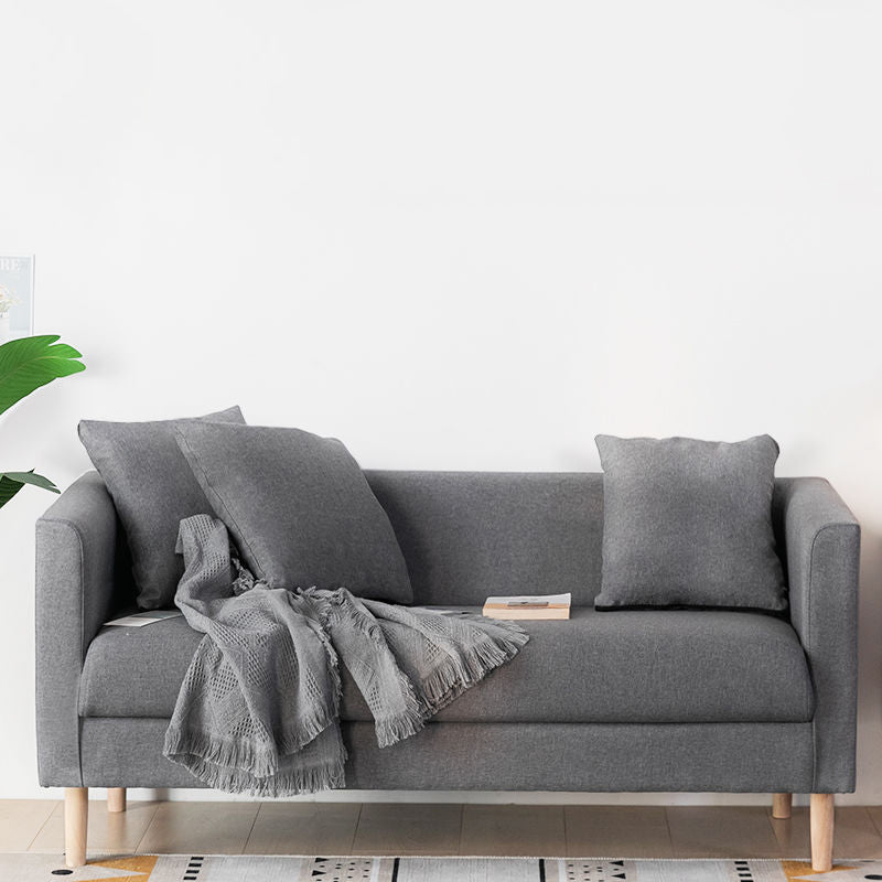 Linen Sofa Tuxedo Arm Tight Back 23.62" Wide Sofa for 3 people