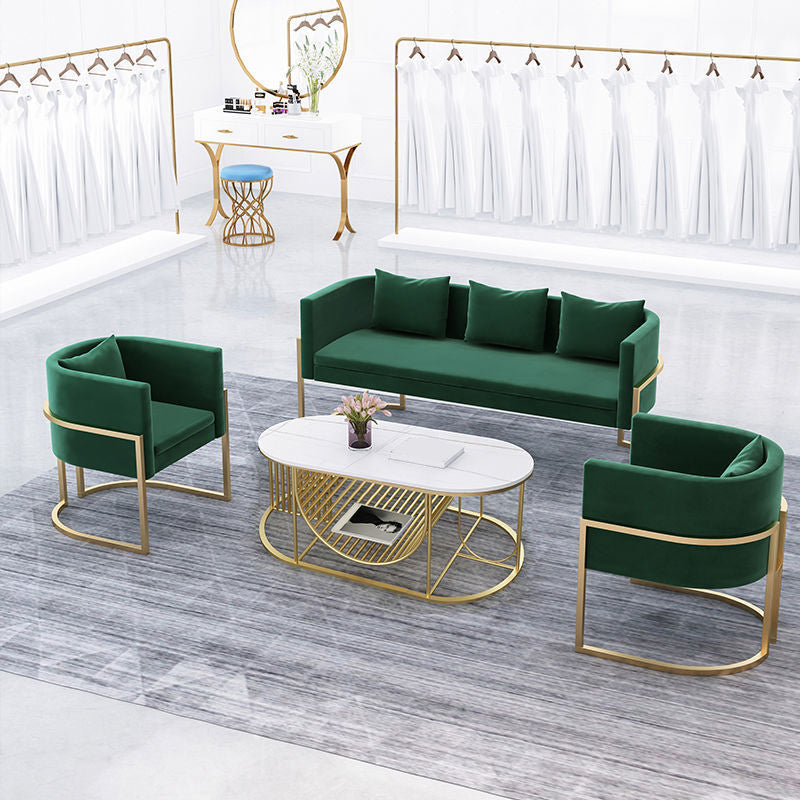 Tuxedo Arm Sofa 24.80" W x 28.35" H Velvet Sofa Standard Sofa