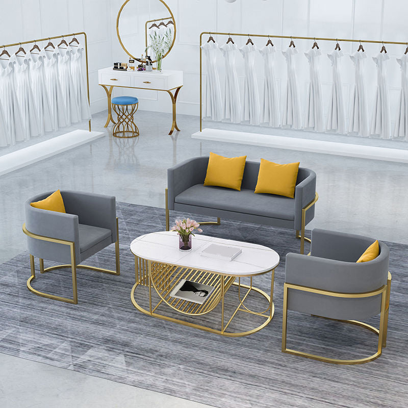 Tuxedo Arm Sofa 24.80" W x 28.35" H Velvet Sofa Standard Sofa