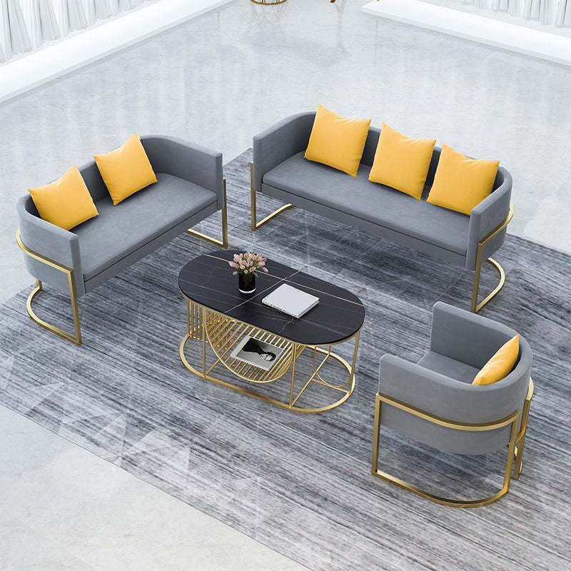 Tuxedo Arm Sofa 24.80" W x 28.35" H Velvet Sofa Standard Sofa