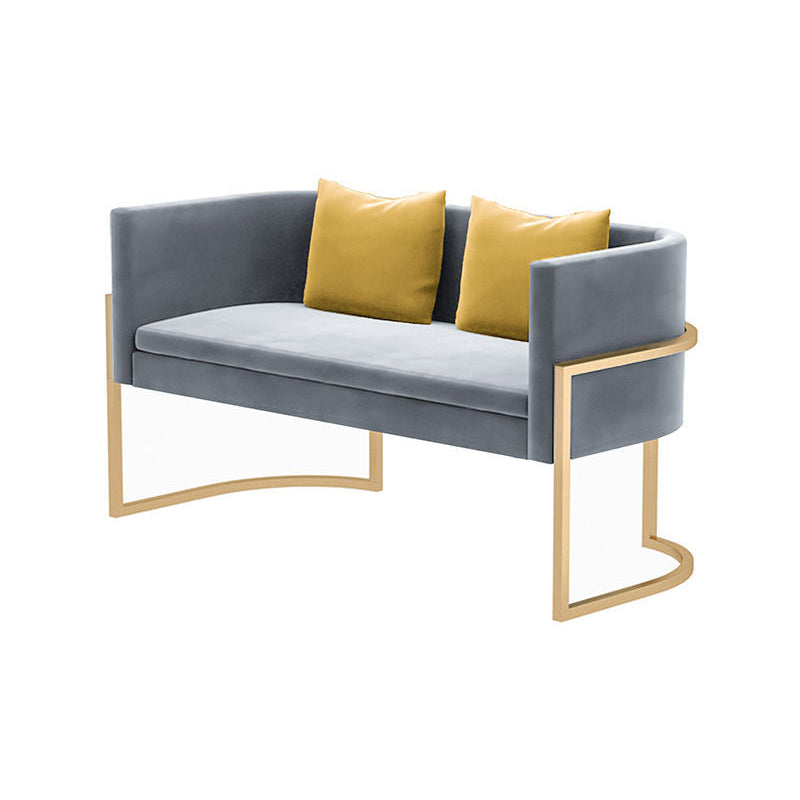 Tuxedo Arm Sofa 24.80" W x 28.35" H Velvet Sofa Standard Sofa