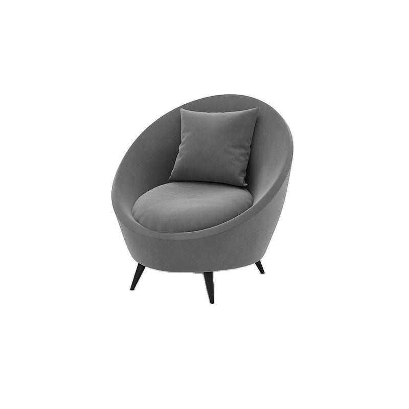 Sloped Arm Sofa Velvet Curved Sofa for Living Room, Apartment