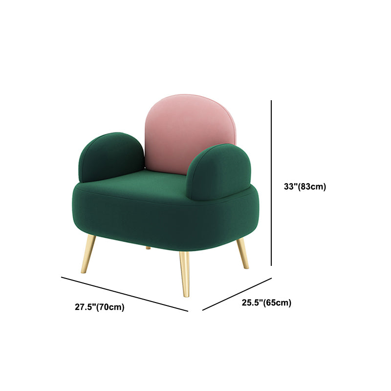 Contemporary Curved Sofa 32.67" High Statement Sofa in Green