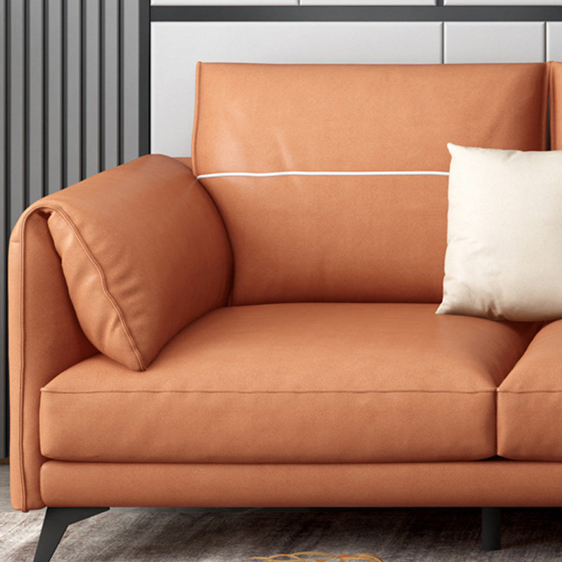 Contemporary Pillow Top Arms Sectional with Pillow Back 4-Seater