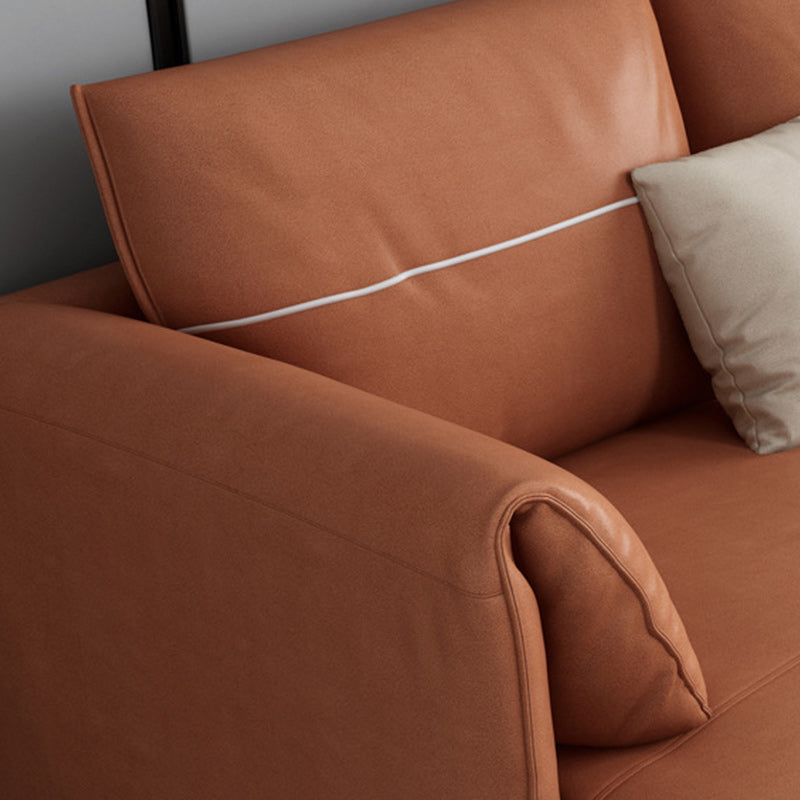 Contemporary Pillow Top Arms Sectional with Pillow Back 4-Seater