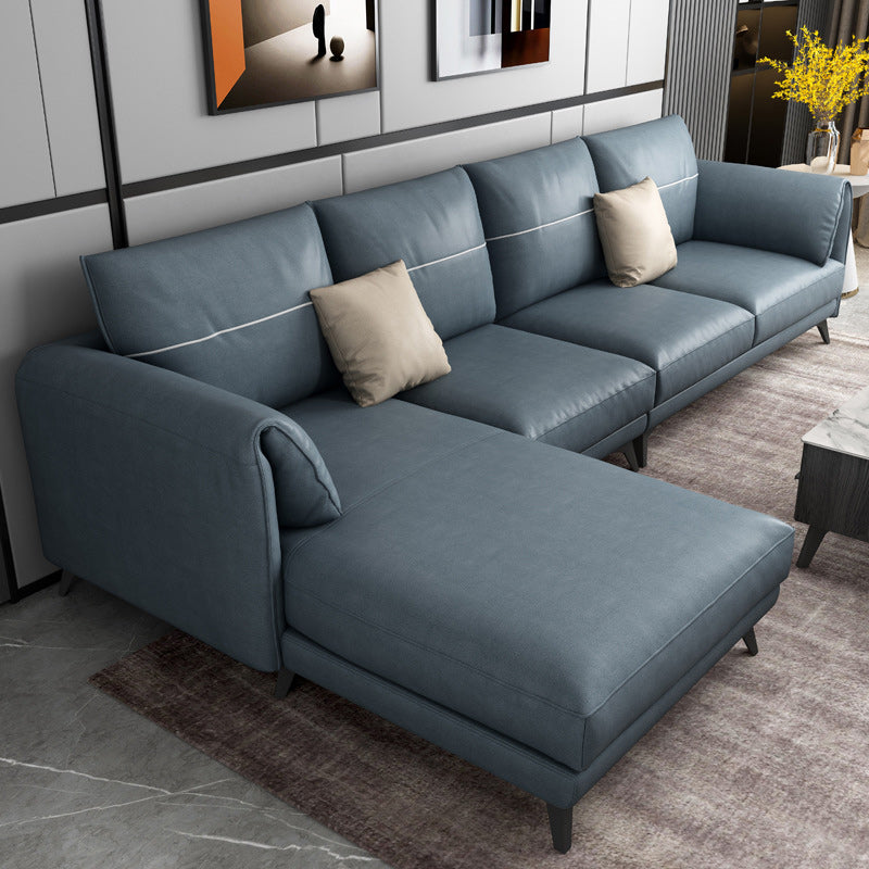 Contemporary Pillow Top Arms Sectional with Pillow Back 4-Seater
