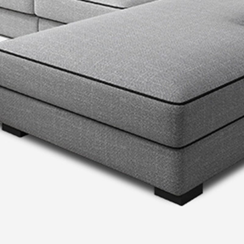 Storage Faux Leather Sectionals with Pillow Top Arm for 4 People