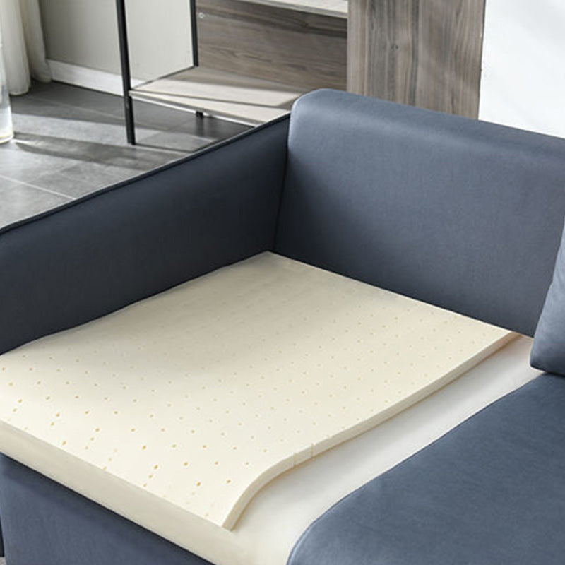 4-Seater Square Arm Sofa & Chaise Faux Leather Sofa with Storage