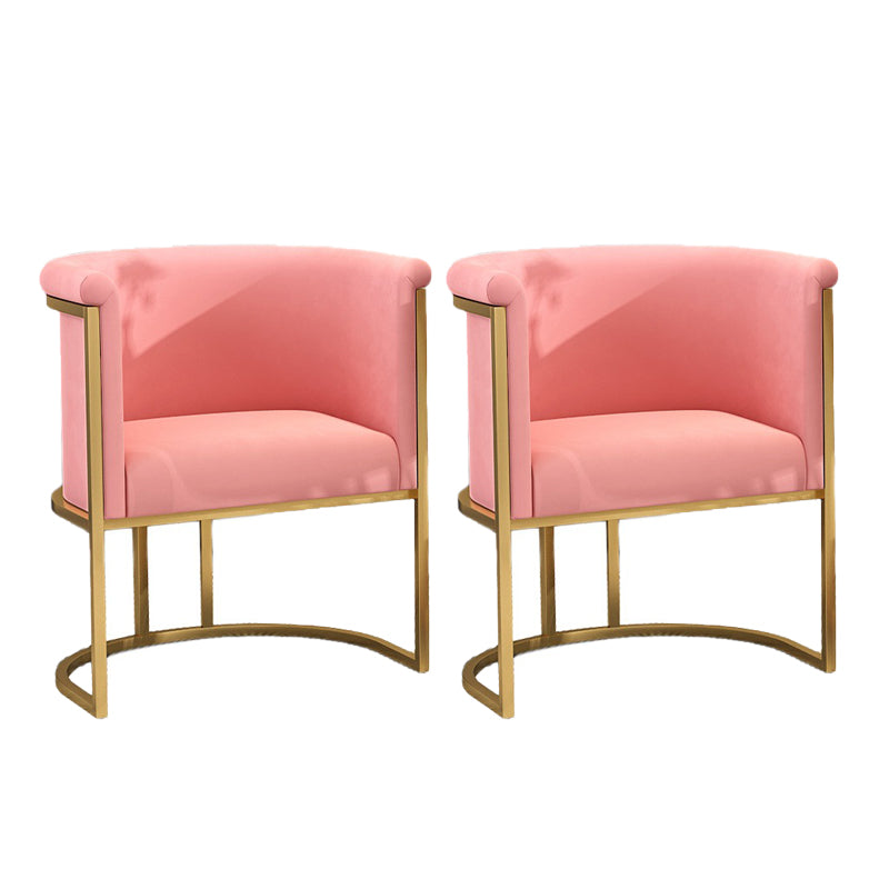 Nordic Arms Included with Goldtone Legs Fixed Back Accent Armchair