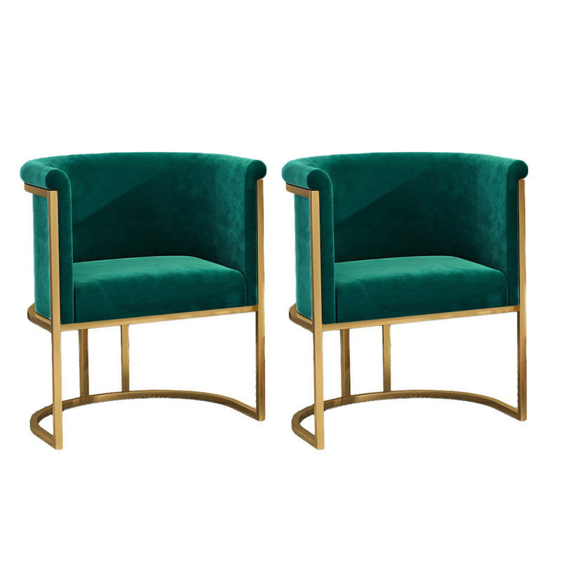 Nordic Arms Included with Goldtone Legs Fixed Back Accent Armchair