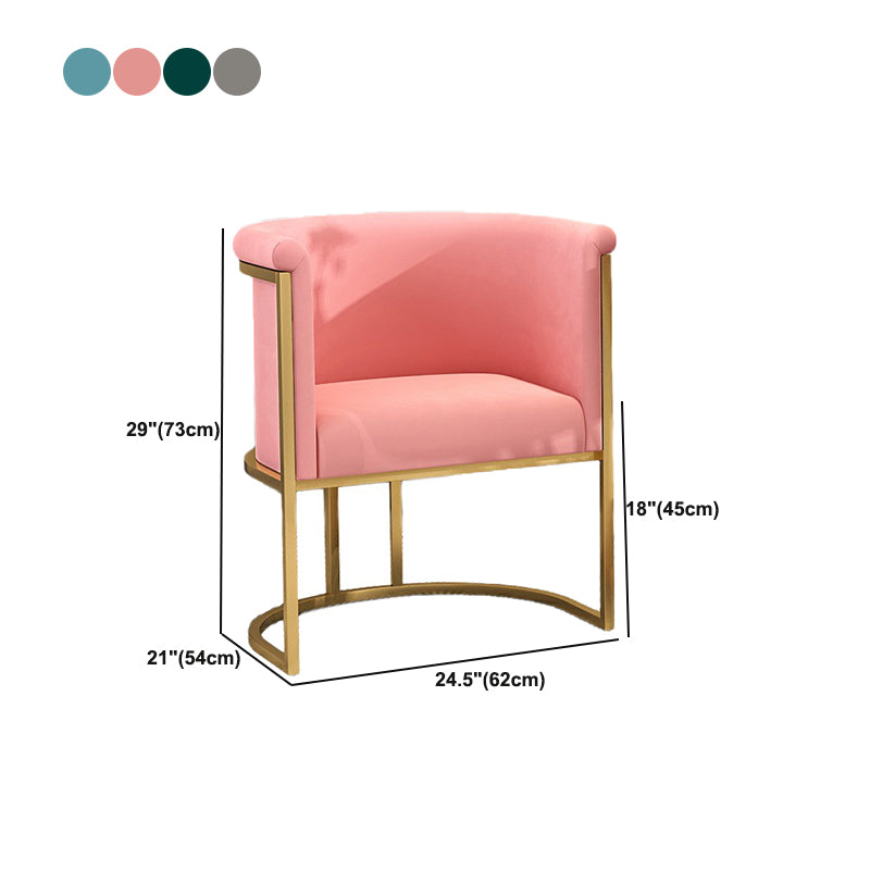 Nordic Arms Included with Goldtone Legs Fixed Back Accent Armchair