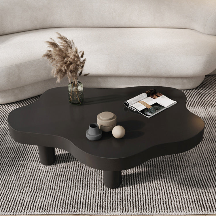 Free Form Solid Wood Coffee Table Set with 3 Legs Cocktail Table