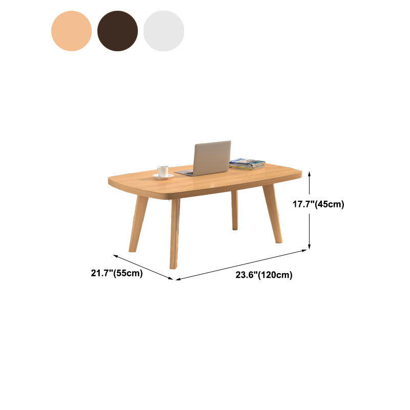 17.72" Tall Scandinavian Style Coffee Cocktail Table Wooden Coffee Table