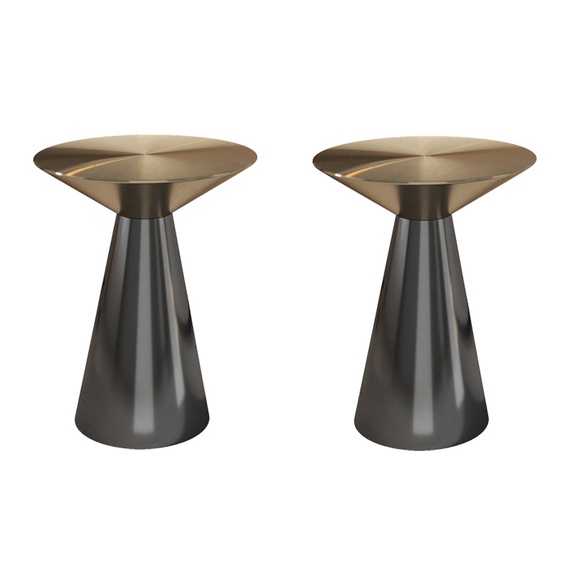 Metal Side End Table Minimalist Pedestal Side End Table for Living Room
