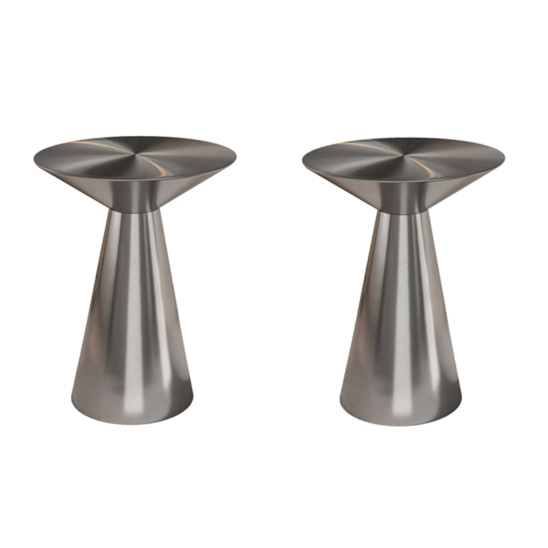 Metal Side End Table Minimalist Pedestal Side End Table for Living Room