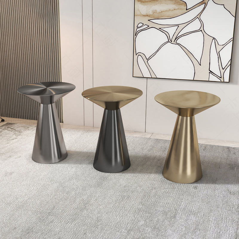 Metal Side End Table Minimalist Pedestal Side End Table for Living Room