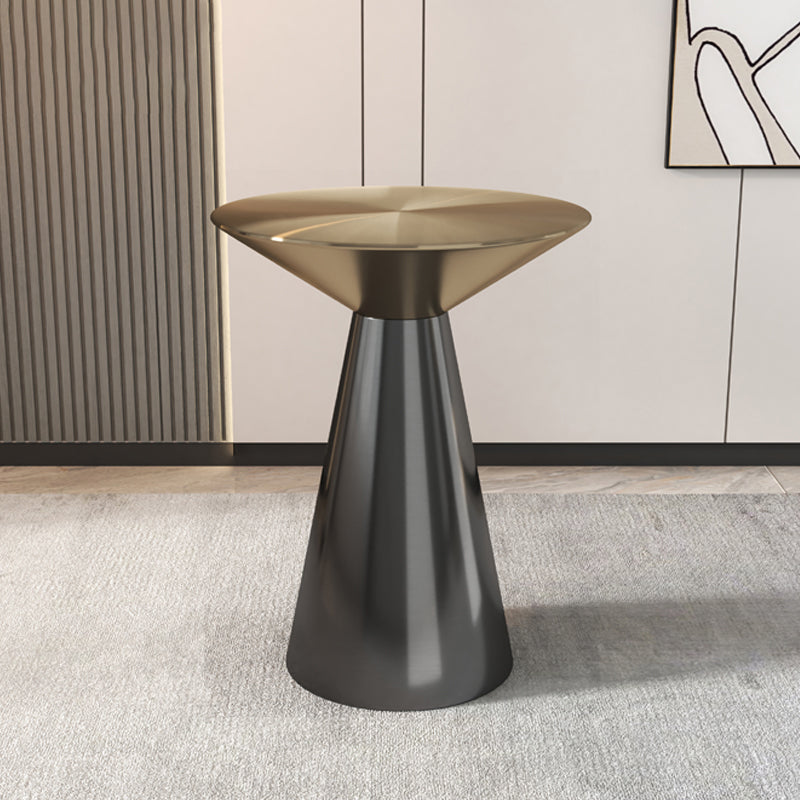 Metal Side End Table Minimalist Pedestal Side End Table for Living Room